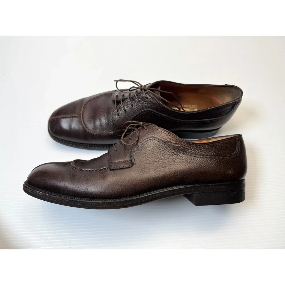 Salvatore Ferragamo Split Toe Derby Shoes‎ Mens 11 D EUC Lace-up Leather Dress